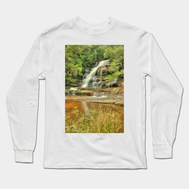 Somersby Falls .. with grass Long Sleeve T-Shirt by Michaelm43